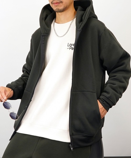 GGD SELECT(ジージーディー セレクト)の「ZIPパーカー 裏起毛(パーカー・メンズ・ブラック/グレー/ライトブラック/ネイビー・M/L/LL)」の20枚目の写真