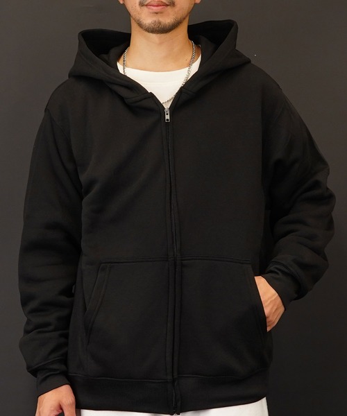 GGD SELECT(ジージーディー セレクト)の「ZIPパーカー 裏起毛(パーカー・メンズ・ブラック/グレー/ライトブラック/ネイビー・M/L/LL)」の9枚目の写真