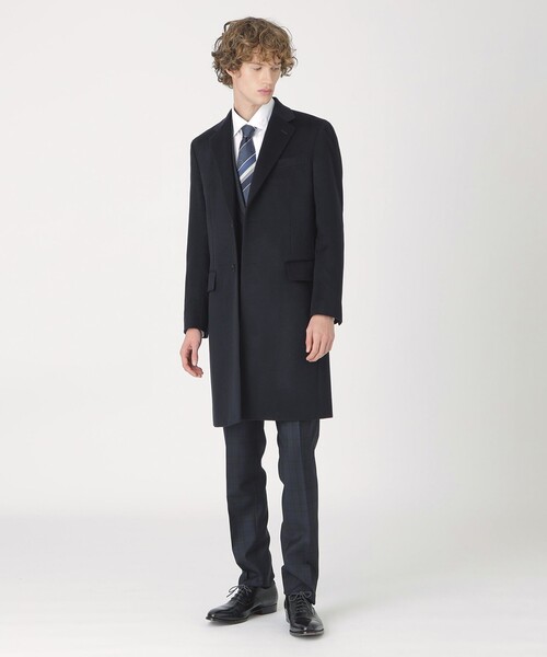 BLACK LABEL CRESTBRIDGE(ブラックレーベル・クレストブリッジ)の「カシミヤチェスターコート(チェスターコート・メンズ・グレー系その他/ネイビー・M/XL/L)」の2枚目の写真
