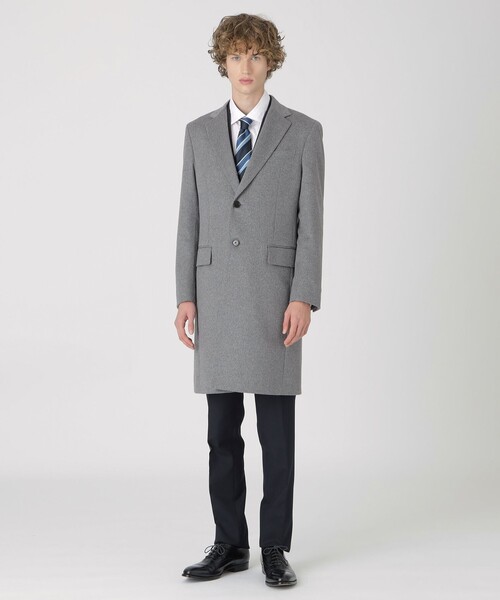 BLACK LABEL CRESTBRIDGE(ブラックレーベル・クレストブリッジ)の「カシミヤチェスターコート(チェスターコート・メンズ・グレー系その他/ネイビー・M/XL/L)」の6枚目の写真