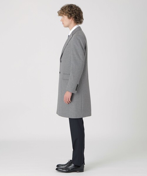 BLACK LABEL CRESTBRIDGE(ブラックレーベル・クレストブリッジ)の「カシミヤチェスターコート(チェスターコート・メンズ・グレー系その他/ネイビー・M/XL/L)」の4枚目の写真