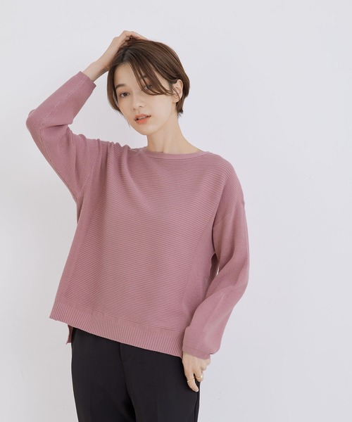 Jayro(ジャイロ)の「ボートネックプルオーバー(Tシャツ/カットソー・レディース・ベージュ/ピンク/ブルー/ホワイト系その他/チャコールグレー・M)」の5枚目の写真