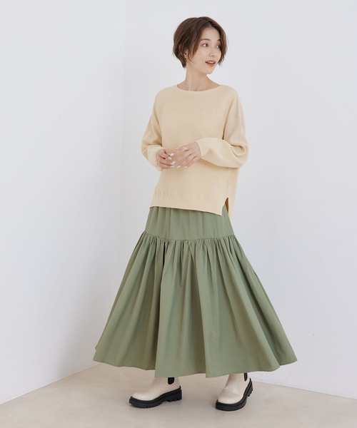 Jayro(ジャイロ)の「ボートネックプルオーバー(Tシャツ/カットソー・レディース・ベージュ/ピンク/ブルー/ホワイト系その他/チャコールグレー・M)」の9枚目の写真
