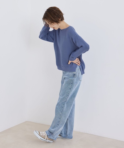 Jayro(ジャイロ)の「ボートネックプルオーバー(Tシャツ/カットソー・レディース・ベージュ/ピンク/ブルー/ホワイト系その他/チャコールグレー・M)」の15枚目の写真