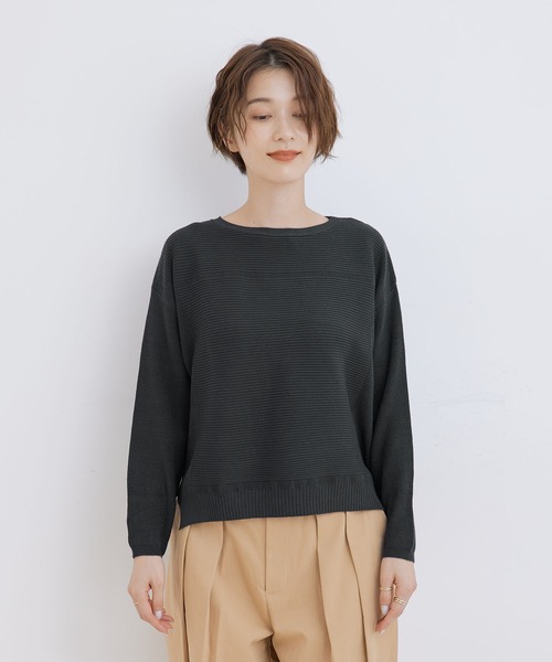 Jayro(ジャイロ)の「ボートネックプルオーバー(Tシャツ/カットソー・レディース・ベージュ/ピンク/ブルー/ホワイト系その他/チャコールグレー・M)」の18枚目の写真