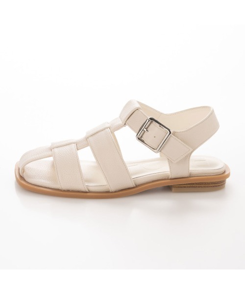 EVOL(イーボル)の「【EVOL】スクエアグルカフラットサンダル IU5039(サンダル・レディース・アイボリー/ブラック/ベージュ/キャメル・S/M/L/LL)」の16枚目の写真