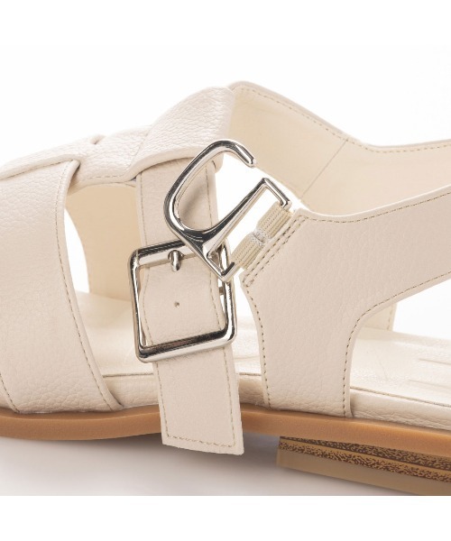 EVOL(イーボル)の「【EVOL】スクエアグルカフラットサンダル IU5039(サンダル・レディース・アイボリー/ブラック/ベージュ/キャメル・S/M/L/LL)」の19枚目の写真