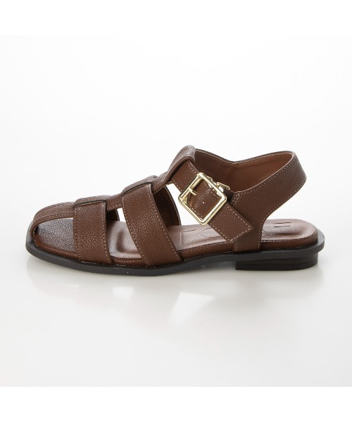 EVOL(イーボル)の「【EVOL】スクエアグルカフラットサンダル IU5039(サンダル・レディース・アイボリー/ブラック/ベージュ/キャメル・S/M/L/LL)」の21枚目の写真