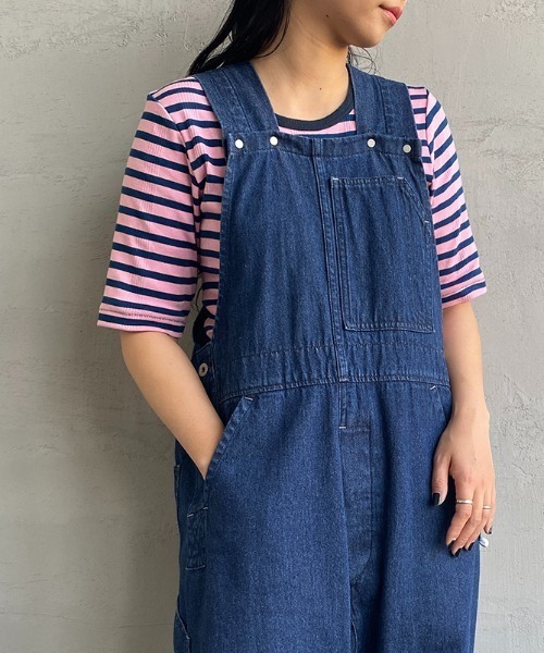 MILLER（ミラー）の「【CanCan 9月号掲載】[MILLER/ミラー] 別注 配色ボーダー 5分袖クルーネックTシャツ（Tシャツ/カットソー・レディース・ピンク/レッド/ブルー/ブラウン/ダークブラウン/イエロー・F）」の14枚目の写真