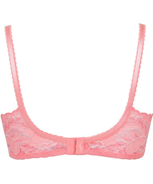 Wing ブラジャー E75 ピンク 黒 ニッセン ブラジャー (E75-F85) 脇高 総レース ブラ 脇肉 贅肉
