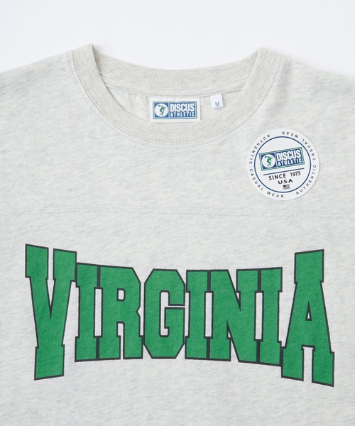 DISCUS ATHLETIC（ディスカス　アスレチック）の「DISCUS ATHLETIC/ディスカス アスレチック 切替ロゴプリントコットンオーバーサイズ長袖Tシャツ（Tシャツ/カットソー・レディース・オートミール/レッド/ブラック/ホワイト/イエロー/グリーン・L/XL/M）」の19枚目の写真