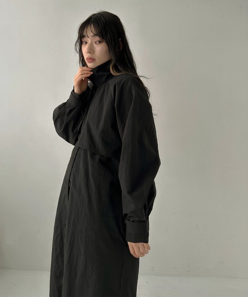 hellam（へラム）の「スタンドカラー ケープトレンチコート（トレンチコート・レディース・ベージュ/アイボリー/ブラック・FREE）」の14枚目の写真