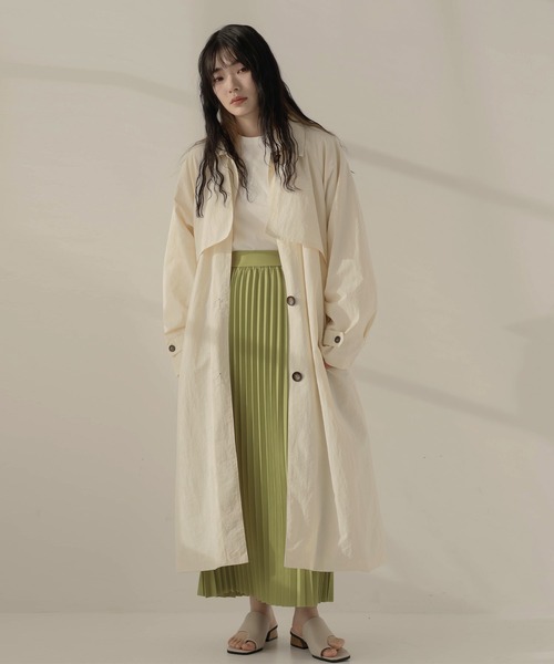 hellam（へラム）の「スタンドカラー ケープトレンチコート（トレンチコート・レディース・ベージュ/アイボリー/ブラック・FREE）」の17枚目の写真