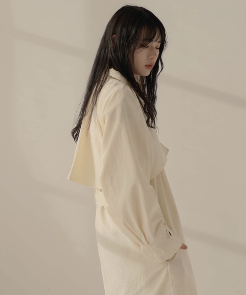 hellam（へラム）の「スタンドカラー ケープトレンチコート（トレンチコート・レディース・ベージュ/アイボリー/ブラック・FREE）」の19枚目の写真