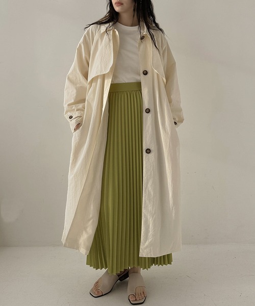 hellam（へラム）の「スタンドカラー ケープトレンチコート（トレンチコート・レディース・ベージュ/アイボリー/ブラック・FREE）」の20枚目の写真