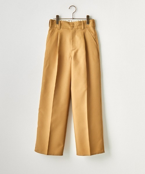 UNIVERSAL OVERALL（ユニバーサルオーバーオール）の「【LaLa Begin6・7月号掲載】[UNIVERSAL OVERALL/ユニバーサルオーバーオール] 別注 ドライツイル センタープレスストレートパンツ（スラックス・レディース・ブラック/ブルー/ブラウン/ベージュ・S/M）」の7枚目の写真