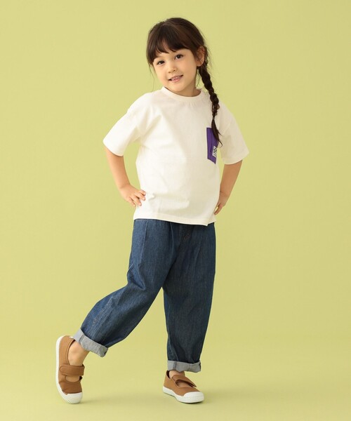 BEAMS mini（ビームスミニ）の「BEAMS mini / ファーマーパンツ 23SS（90～150cm）（デニムパンツ・キッズ・ベージュ/ブルー系その他・120/130/90/150/140/100/110）」の10枚目の写真