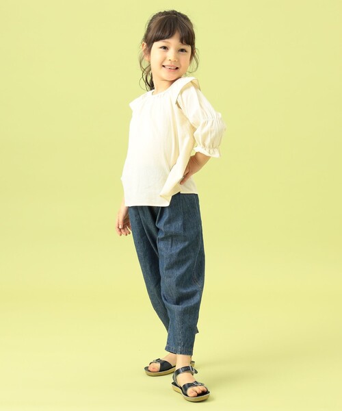 BEAMS mini（ビームスミニ）の「BEAMS mini / ファーマーパンツ 23SS（90～150cm）（デニムパンツ・キッズ・ベージュ/ブルー系その他・120/130/90/150/140/100/110）」の11枚目の写真