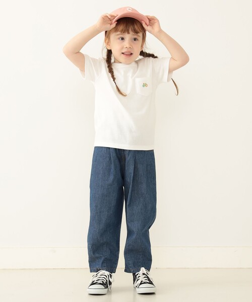 BEAMS mini（ビームスミニ）の「BEAMS mini / ファーマーパンツ 23SS（90～150cm）（デニムパンツ・キッズ・ベージュ/ブルー系その他・120/130/90/150/140/100/110）」の12枚目の写真
