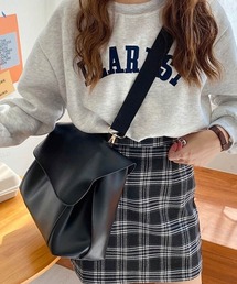 Dalfwin | 2点セット 2WAYポーチ付きフェイクレザーショルダートートバッグ(トートバッグ)