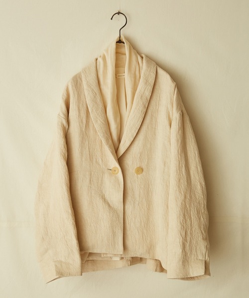 IKKUNA(イクナ)の「shawl-collar jacket/ショールカラージャケット(その他アウター・レディース・ブラウン系その他/チャコールグレー・1)」の5枚目の写真