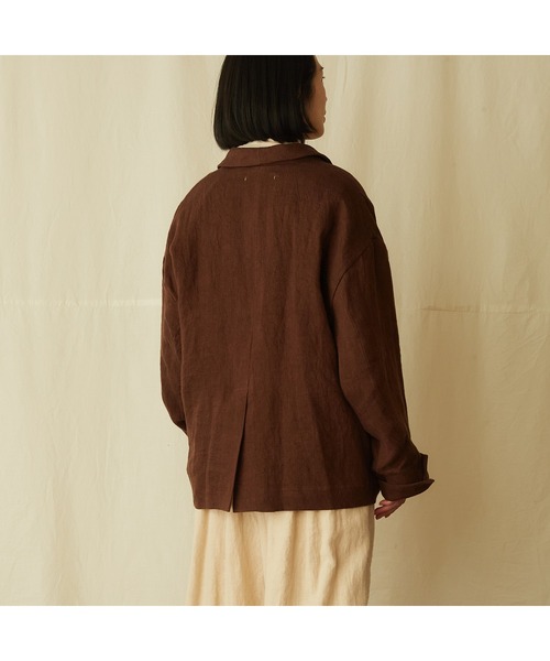 IKKUNA(イクナ)の「shawl-collar jacket/ショールカラージャケット(その他アウター・レディース・ブラウン系その他/チャコールグレー・1)」の9枚目の写真