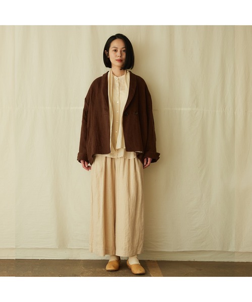 IKKUNA(イクナ)の「shawl-collar jacket/ショールカラージャケット(その他アウター・レディース・ブラウン系その他/チャコールグレー・1)」の12枚目の写真