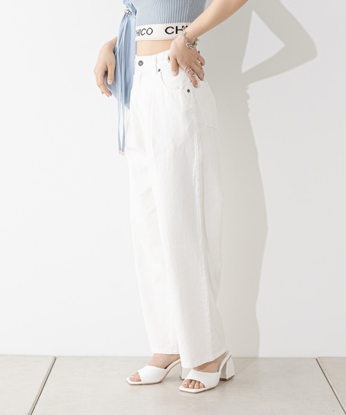 FRINGE DENIM PANTS / BEIGE / フリンジデニムパンツ | シープ