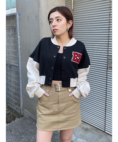 ENVYM(アンビー)の「Eロゴショートスタジャン(スタジャン・レディース・ブラック/ブルー/ホワイト・FREE)」の17枚目の写真