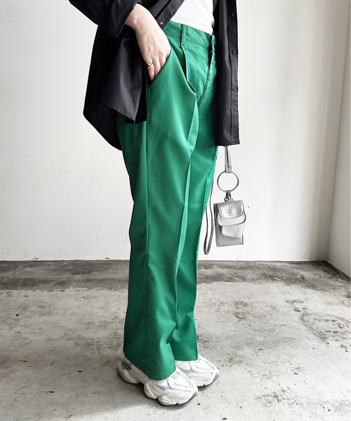 COMMON WARE（コモンウェアー）の「COMMONWARE:TRストレッチ センタープレス フレア パンツ（スラックス・レディース・オフホワイト/サックスブルー/ブラック/グリーン/モカ/ベージュ・L/XL/M）」の19枚目の写真