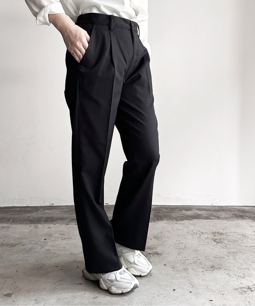 COMMON WARE（コモンウェアー）の「COMMONWARE:TRストレッチ センタープレス フレア パンツ（スラックス・レディース・オフホワイト/サックスブルー/ブラック/グリーン/モカ/ベージュ・L/XL/M）」の10枚目の写真