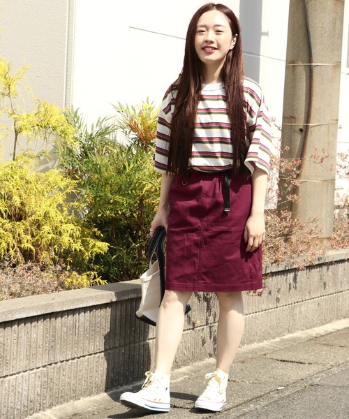 KRIFF MAYER Lady's Collection（クリフメイヤーレディースコレクション）の「クライミングスカート（スカート・レディース・ワインレッド/ネイビー/ベージュ/カーキ/ブラック/ナチュラル/ライトブルー・LARGE/MEDIUM）」の16枚目の写真