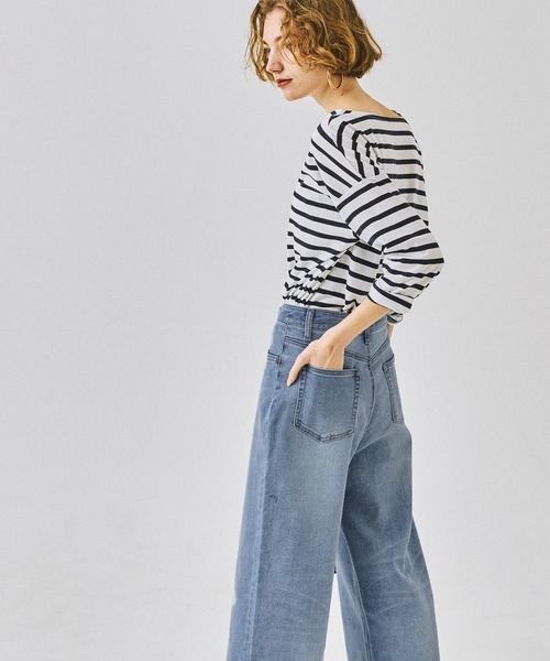 coca(coca)(コカ)の「しゃがめるワイドデニム(デニムパンツ・レディース・ブルー・S/M/L)」の8枚目の写真