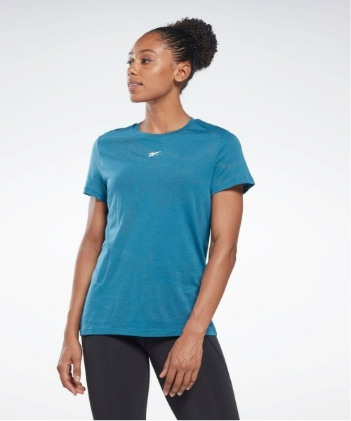 Reebok(リーボック)の「バーンアウト Tシャツ / Burnout Tee(Tシャツ/カットソー・レディース・ブルー/ライトパープル/ブラック・LARGE/MEDIUM/SMALL/X-LARGE/X-SMALL)」の1枚目の写真