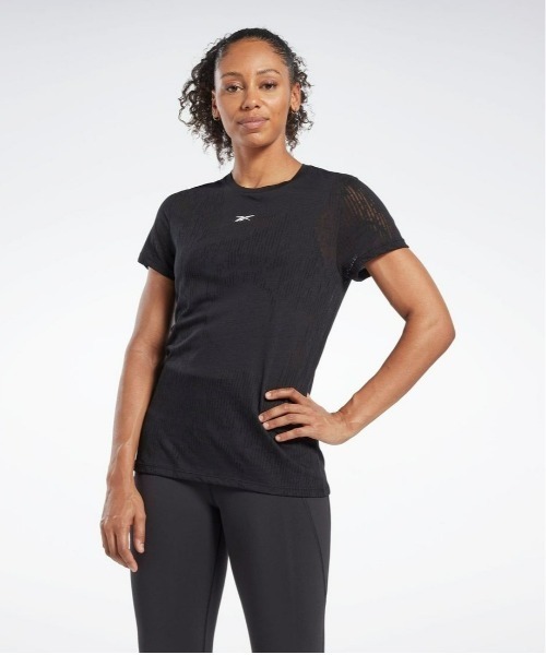 Reebok(リーボック)の「バーンアウト Tシャツ / Burnout Tee(Tシャツ/カットソー・レディース・ブルー/ライトパープル/ブラック・LARGE/MEDIUM/SMALL/X-LARGE/X-SMALL)」の2枚目の写真