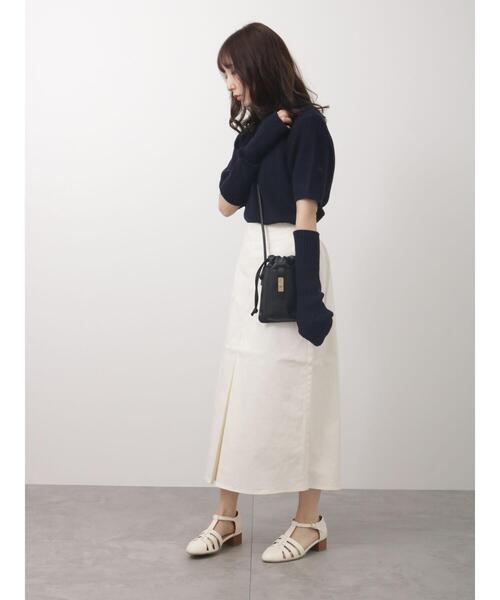 Te chichi TERRASSE（テチチテラス）の「アームウォーマー付ニット（ニット/セーター・レディース・ネイビー/ベージュ/オフホワイト・ﾌﾘ-）」の18枚目の写真