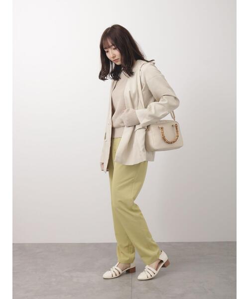 Te chichi TERRASSE（テチチテラス）の「アームウォーマー付ニット（ニット/セーター・レディース・ネイビー/ベージュ/オフホワイト・ﾌﾘ-）」の19枚目の写真