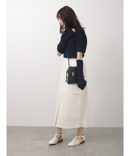 Te chichi TERRASSE（テチチテラス）の「アームウォーマー付ニット（ニット/セーター・レディース・ネイビー/ベージュ/オフホワイト・ﾌﾘ-）」の13枚目の写真