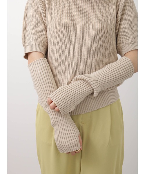 Te chichi TERRASSE（テチチテラス）の「アームウォーマー付ニット（ニット/セーター・レディース・ネイビー/ベージュ/オフホワイト・ﾌﾘ-）」の16枚目の写真