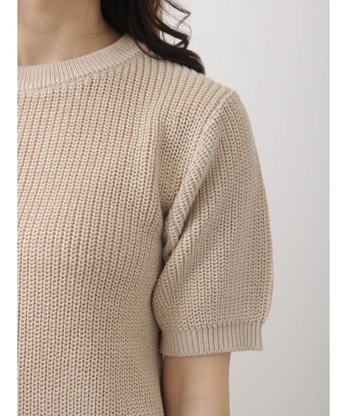 Te chichi TERRASSE（テチチテラス）の「アームウォーマー付ニット（ニット/セーター・レディース・ネイビー/ベージュ/オフホワイト・ﾌﾘ-）」の8枚目の写真