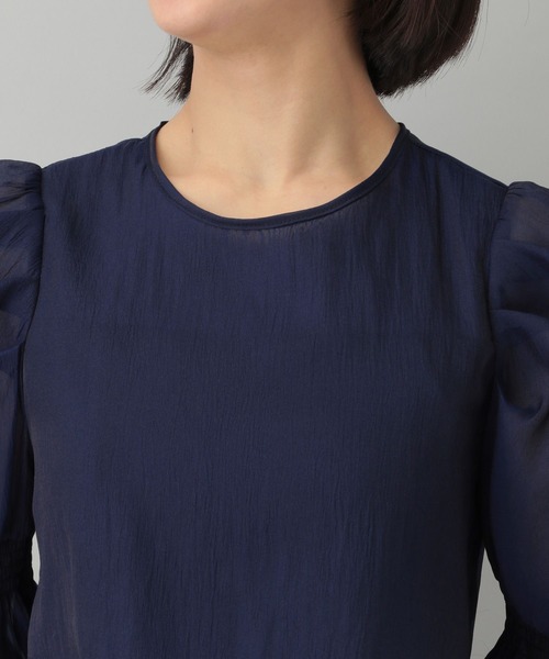 A part by（アパートバイ）の「【WEB限定】シアーレイヤードワンピース（ワンピース・レディース・ブラック/ネイビー・MEDIUM/LARGE）」の14枚目の写真