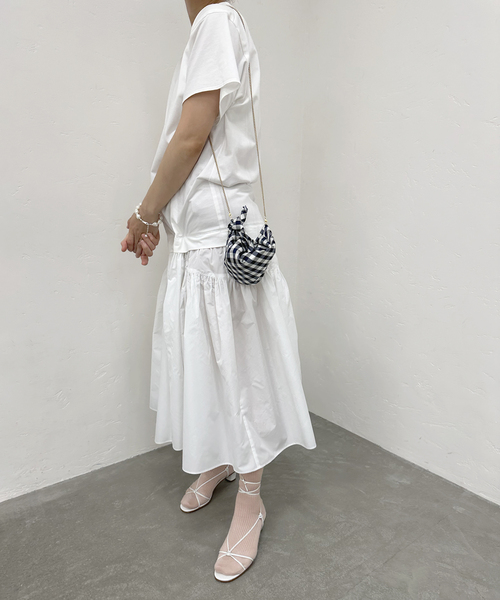 【新作入荷!!】 EDIT. FOR LULU（エディットフォールル）の「ドッキングタフタ ワンピース