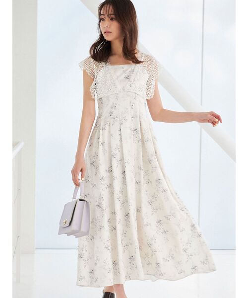 MERCURYDUO（マーキュリーデュオ）の「2WAYレースフレアワンピース（ワンピース・レディース・ブラック/その他1/アイボリー・SMALL/MEDIUM）」の4枚目の写真