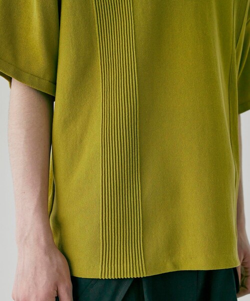 CITY TOKYO（シティトウキョウ）の「スキッパーリラックス半袖ニットポロシャツ（ポロシャツ・メンズ・ダークグレー/マスタード/ライトグレー・1/2）」の12枚目の写真