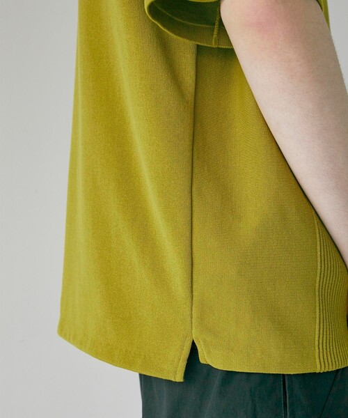 CITY TOKYO（シティトウキョウ）の「スキッパーリラックス半袖ニットポロシャツ（ポロシャツ・メンズ・ダークグレー/マスタード/ライトグレー・1/2）」の13枚目の写真