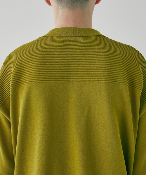 CITY TOKYO（シティトウキョウ）の「スキッパーリラックス半袖ニットポロシャツ（ポロシャツ・メンズ・ダークグレー/マスタード/ライトグレー・1/2）」の14枚目の写真