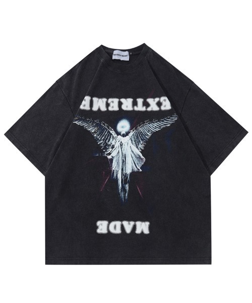 Ressaca(レサーカ)の「オーバーサイズ グラフィックロゴプリント クルーネック半袖Tシャツ(Tシャツ/カットソー・メンズ・ブラック/カーキ/ブラック系その他・M/L/XL/XXL)」の2枚目の写真