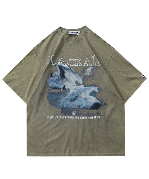 Ressaca(レサーカ)の「オーバーサイズ グラフィックロゴプリント クルーネック半袖Tシャツ(Tシャツ/カットソー・メンズ・ブラック/カーキ/ブラック系その他・M/L/XL/XXL)」の3枚目の写真