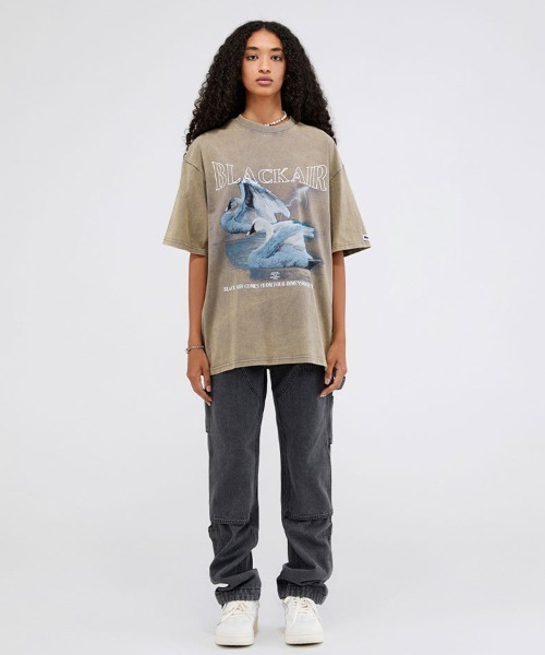 Ressaca(レサーカ)の「オーバーサイズ グラフィックロゴプリント クルーネック半袖Tシャツ(Tシャツ/カットソー・メンズ・ブラック/カーキ/ブラック系その他・M/L/XL/XXL)」の22枚目の写真