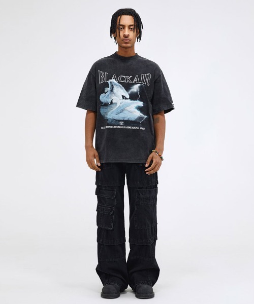 Ressaca(レサーカ)の「オーバーサイズ グラフィックロゴプリント クルーネック半袖Tシャツ(Tシャツ/カットソー・メンズ・ブラック/カーキ/ブラック系その他・M/L/XL/XXL)」の21枚目の写真